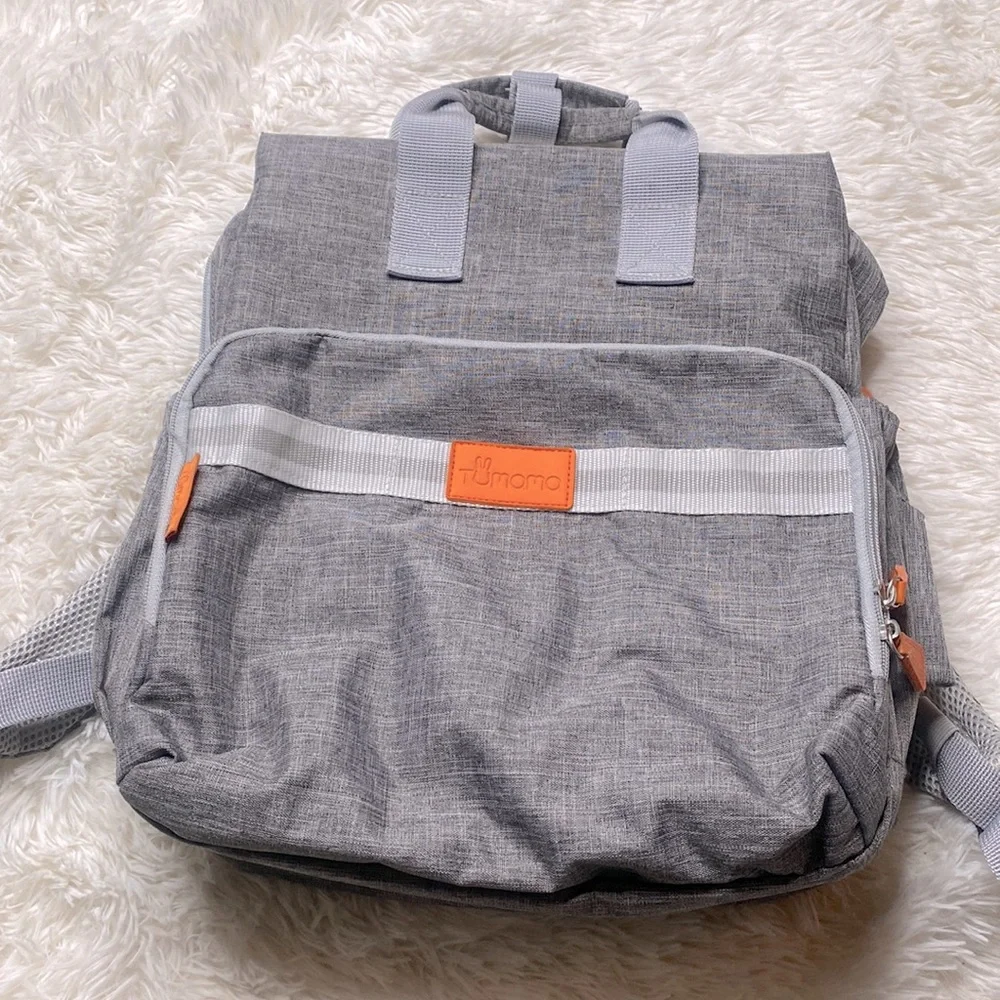 Tumamo Charcoal Gray Multi Pocket Diaper Bag